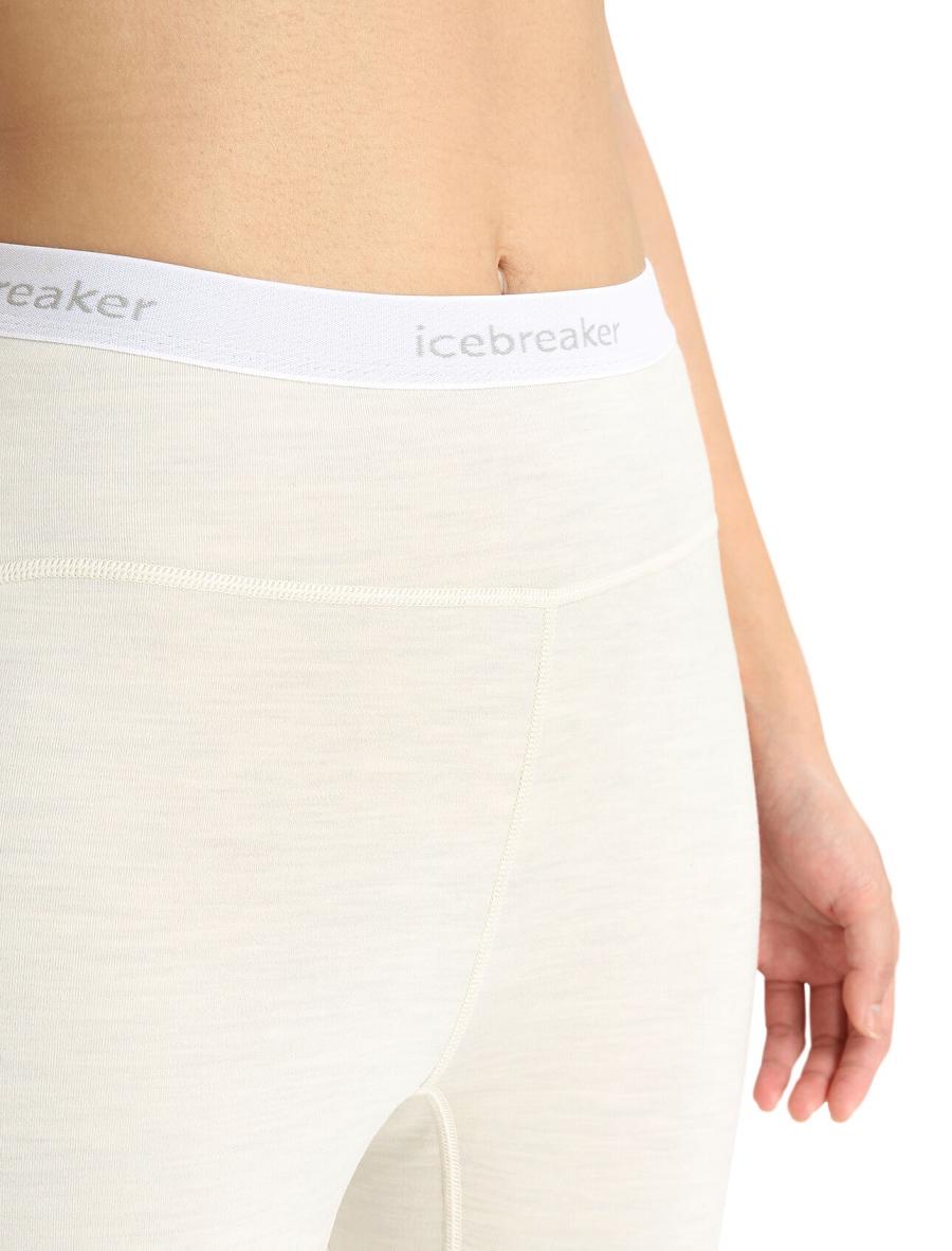 Legginsy Icebreaker 15.5 Merino Thermal Damskie Białe | PL 1410PJJQ